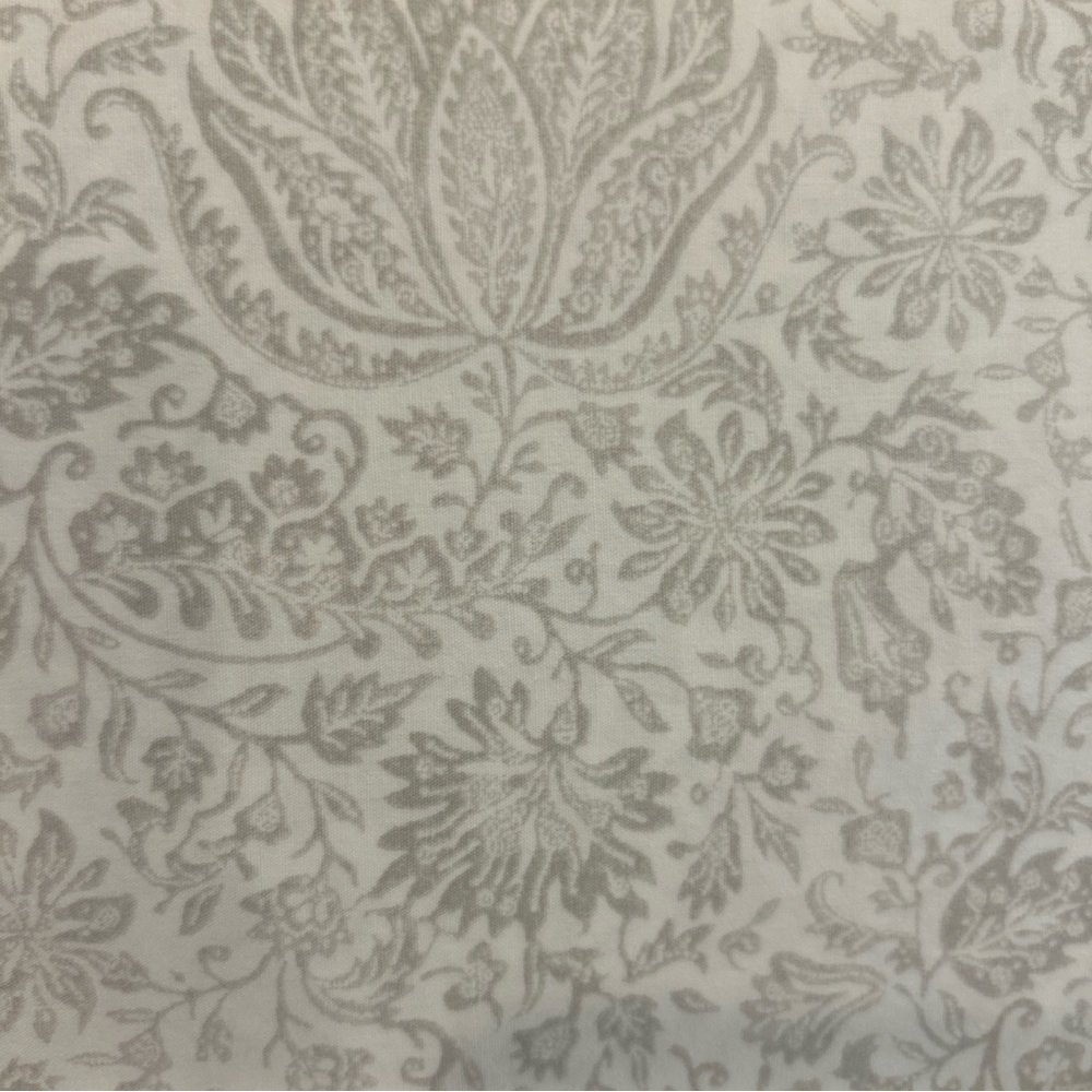 Lauren Ralph Lauren Lotus Leaf Floral Printed QUEEN Sheet Set Gray - Picture 2 of 2